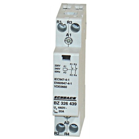 Contactor modular 1UH, 20A, 2NI, 230VAC Schrack